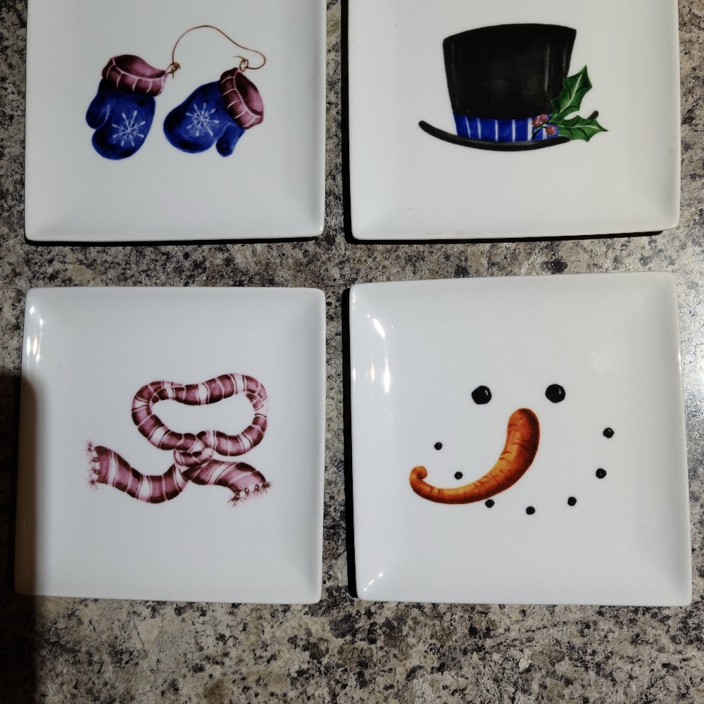 Snowman plates